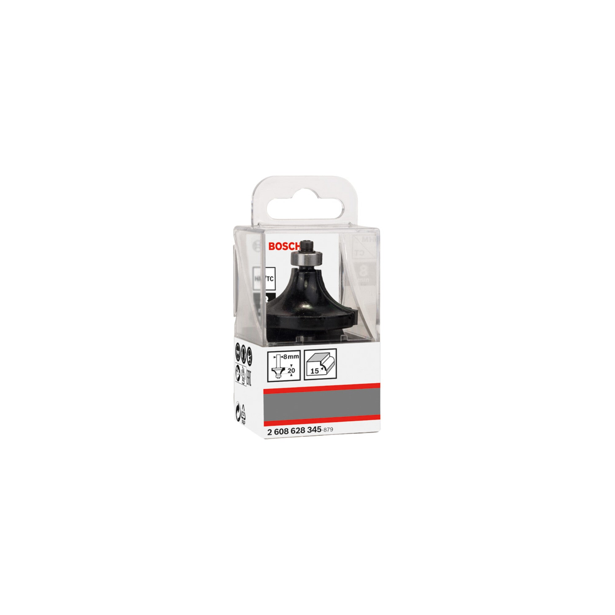 Bosch Abrundfräser Standard for Wood 8 mm R1 15 mm L 22 mm G 66 mm