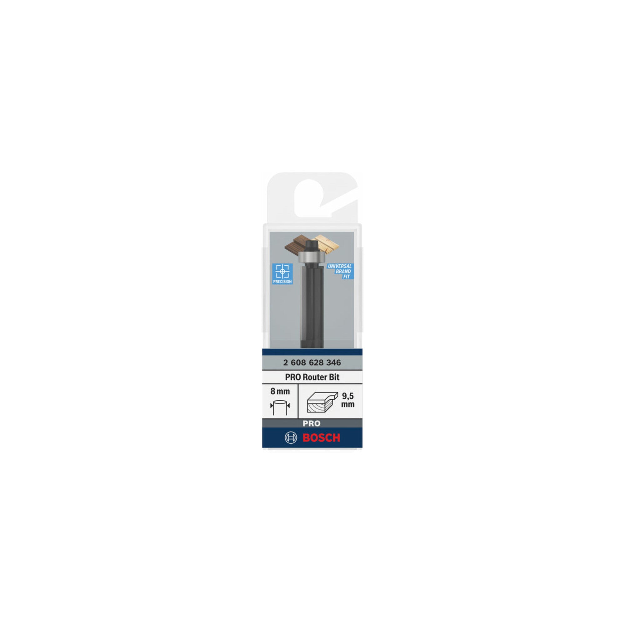 Bosch Bündigfräser Standard for Wood 8 mm D1 9,5 mm L 25,4 mm G 68 mm