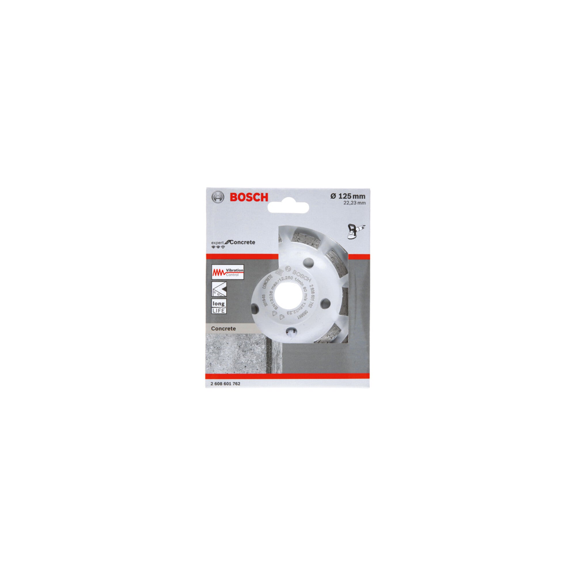 Bosch Diamanttopfscheibe Expert for Concrete Hohe Lebensdauer 125 x 22,23 x 5 mm