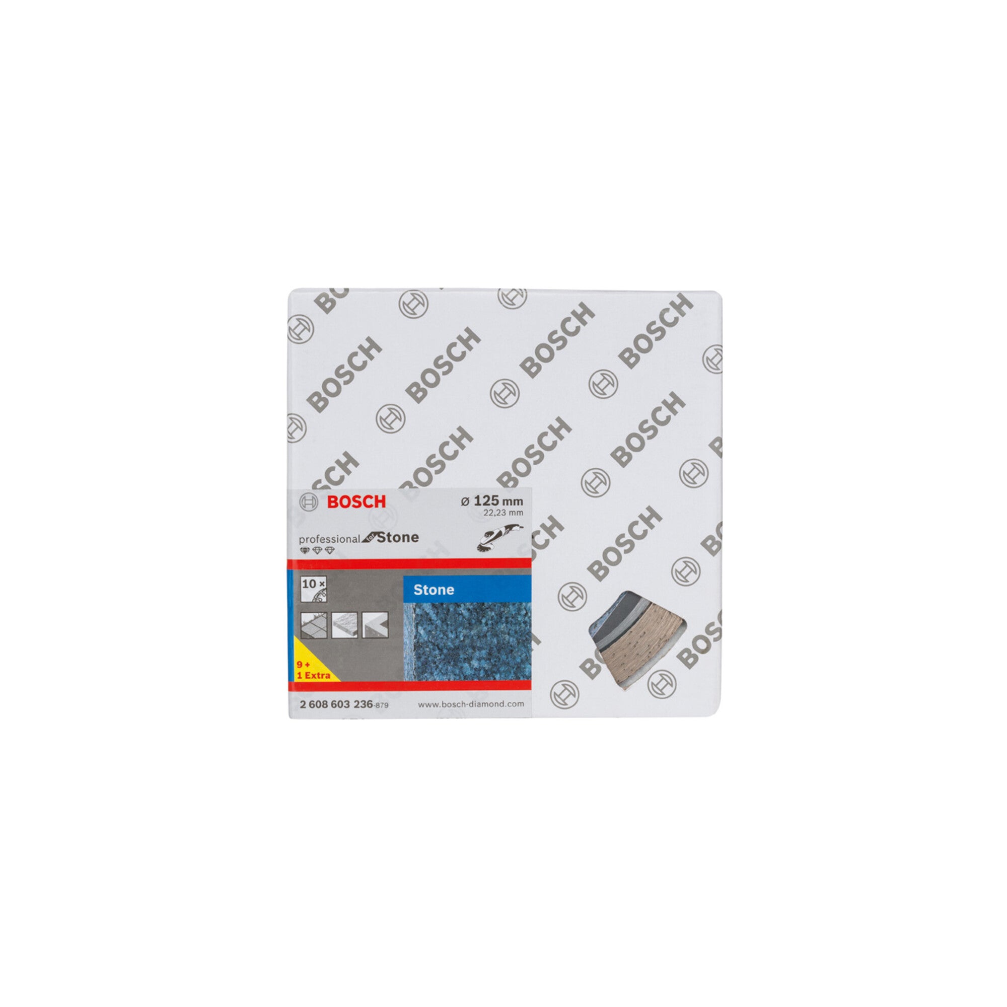 Bosch Diamanttrennscheibe Standard for Stone 125 x 22,23 x 1,6 x 10 mm 10 Stk