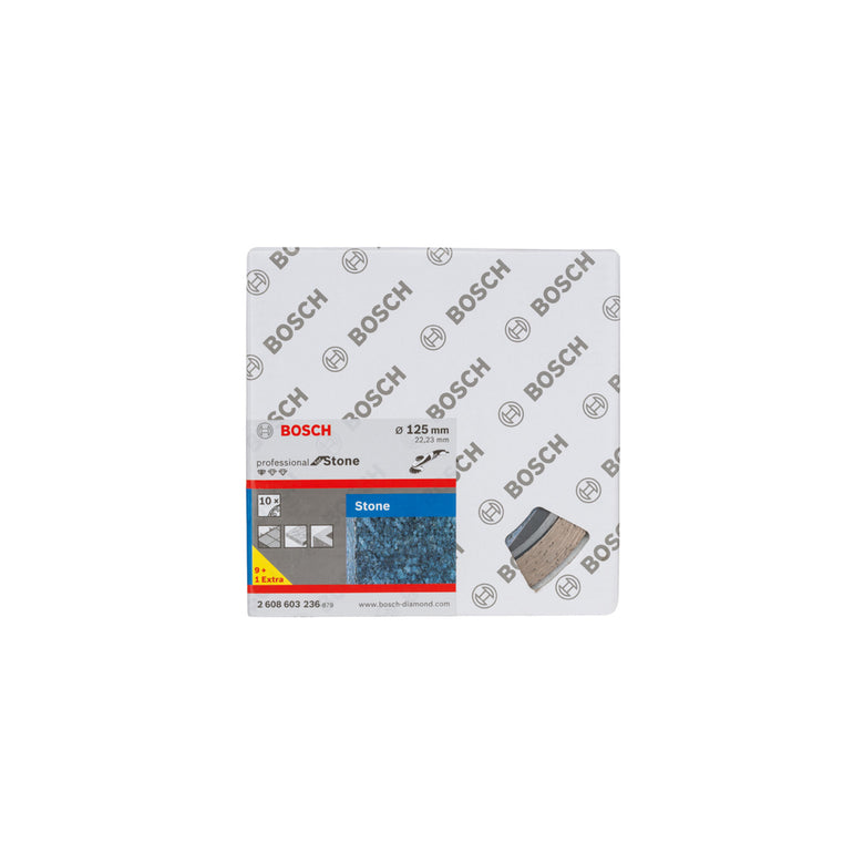 Bosch Diamanttrennscheibe Standard for Stone 125 x 22,23 x 1,6 x 10 mm 10 Stk