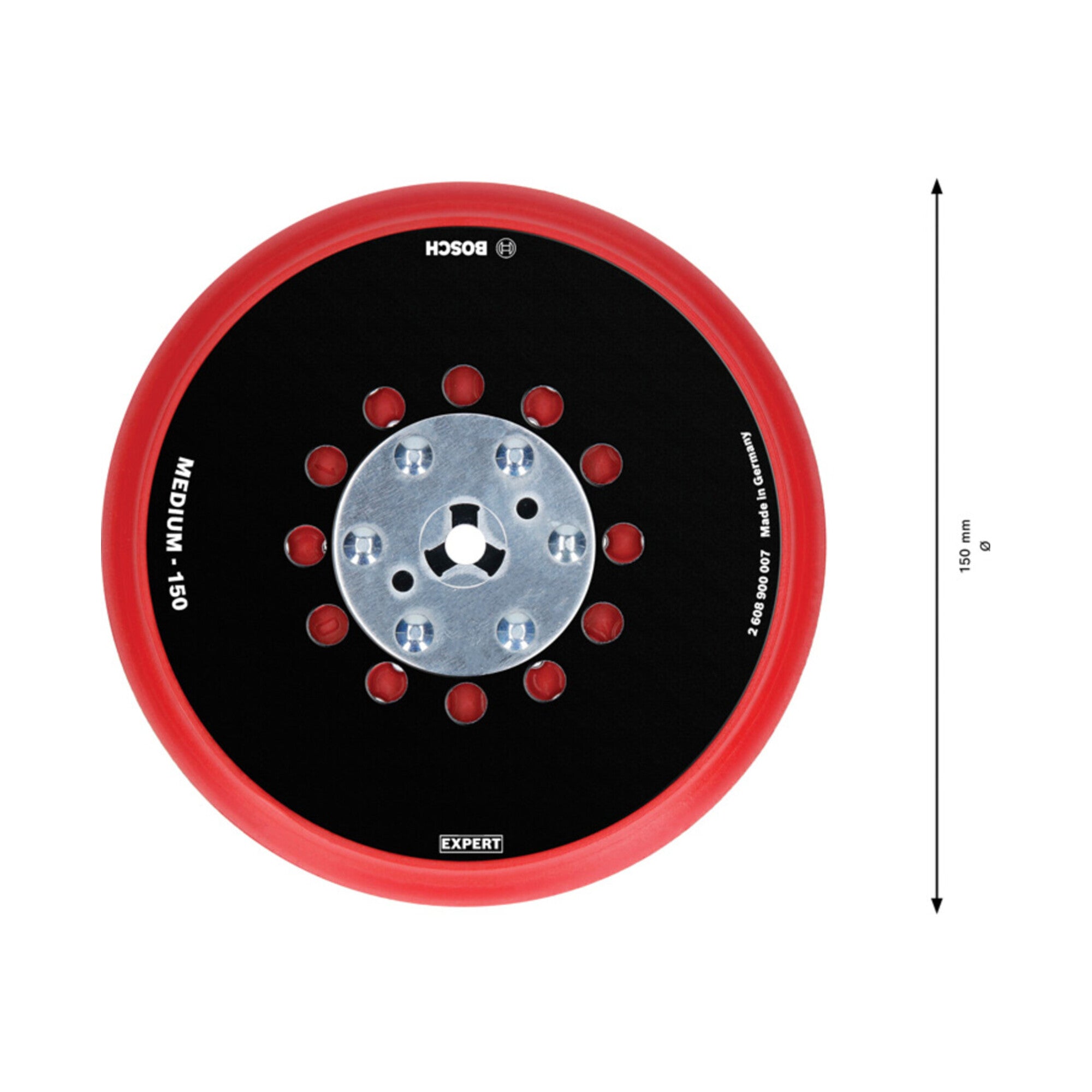 Bosch EXPERT Multihole Universalstützteller 150mm Medium für Exzenterschleifer