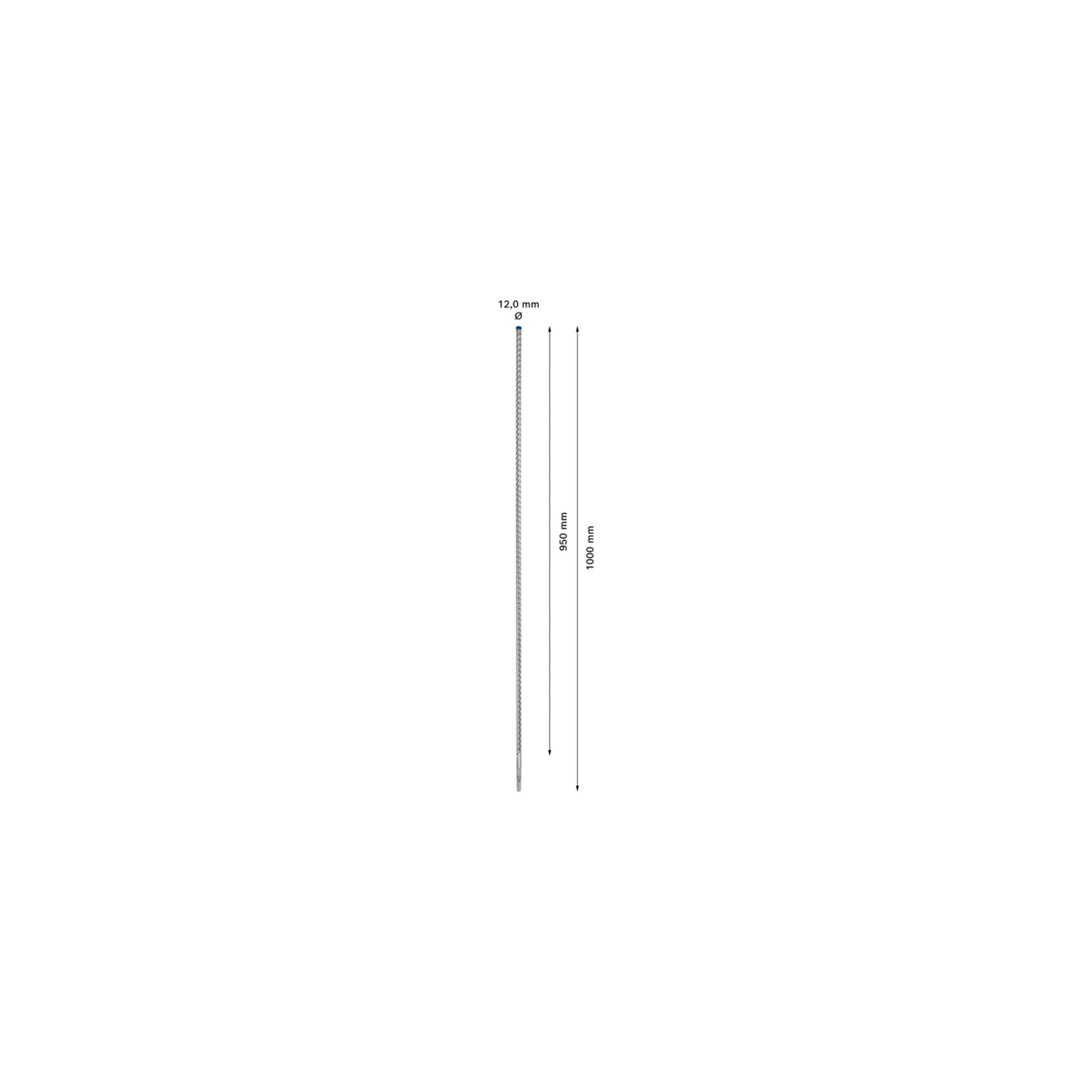 Bosch EXPERT SDS plus-7X Hammerbohrer 12 x 950 x 1000mm für Bohrhämmer