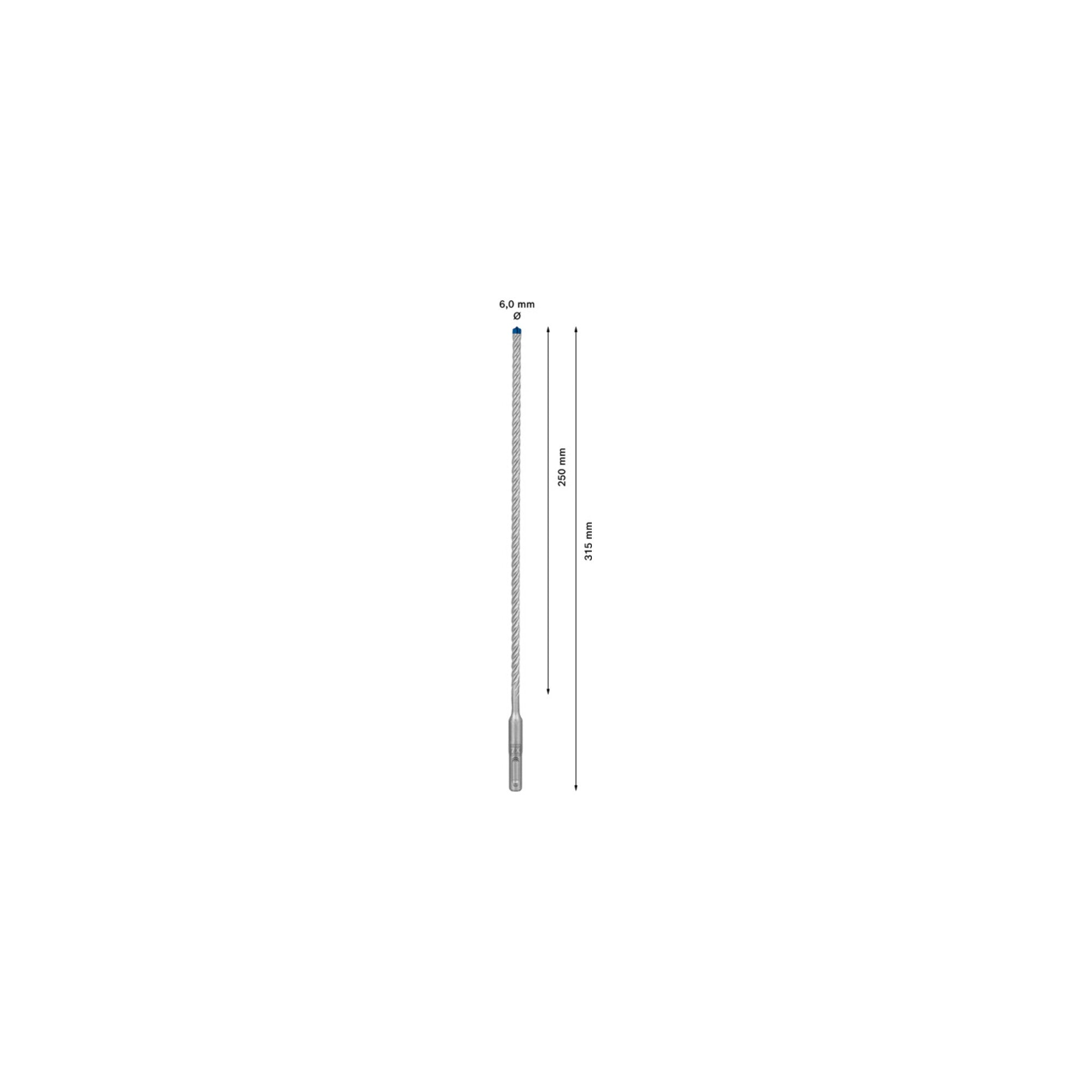 Bosch EXPERT SDS plus-7X Hammerbohrer 6 x 250 x 315mm für Bohrhämmer