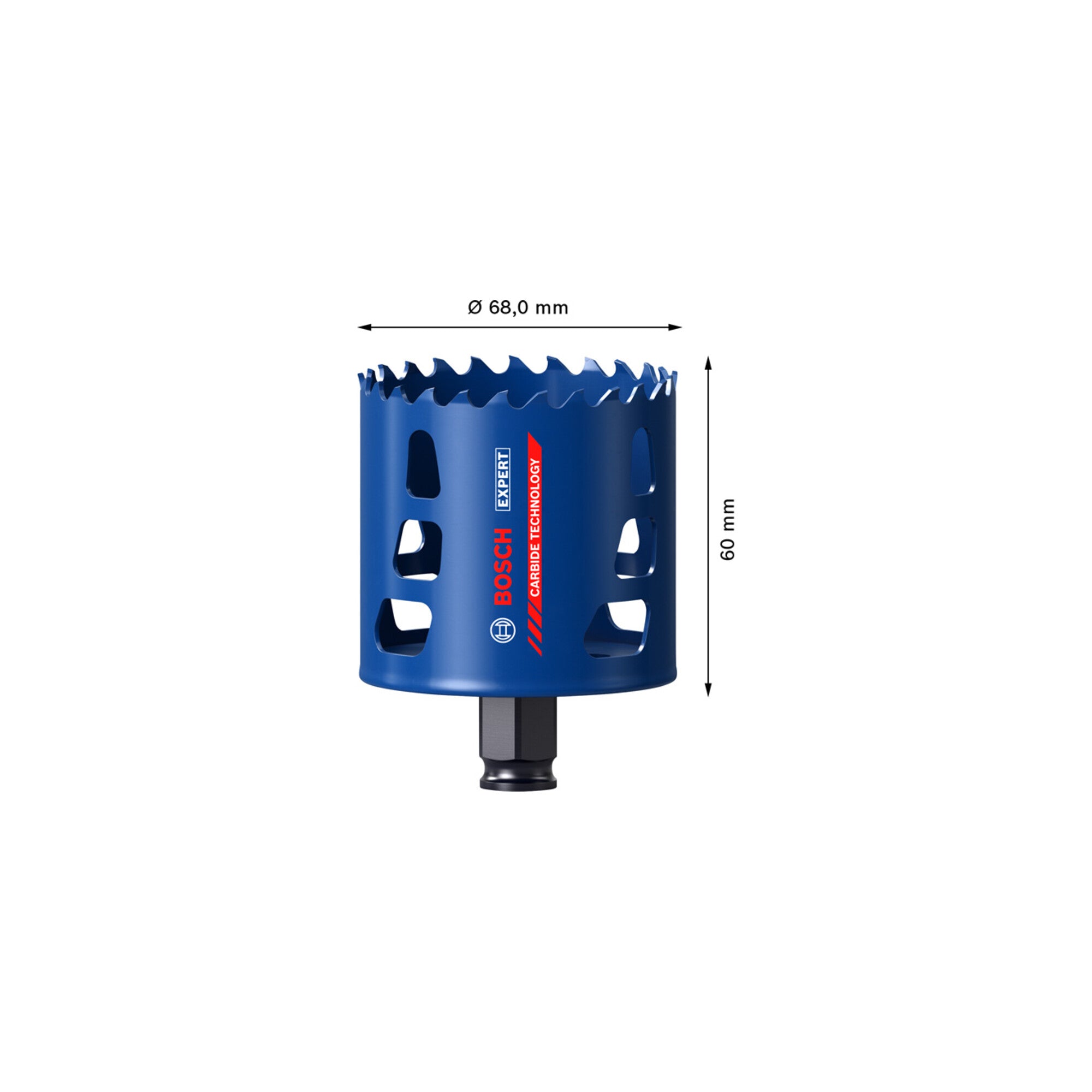 Bosch EXPERT Tough Material Lochsäge 68 x 60mm für Dreh- und Schlagbohrer