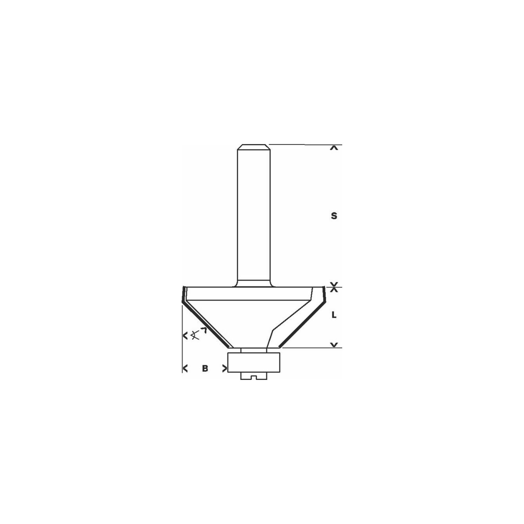 Bosch Fasefräser 8 mm B 11 mm L 15 mm G 56 mm 45°