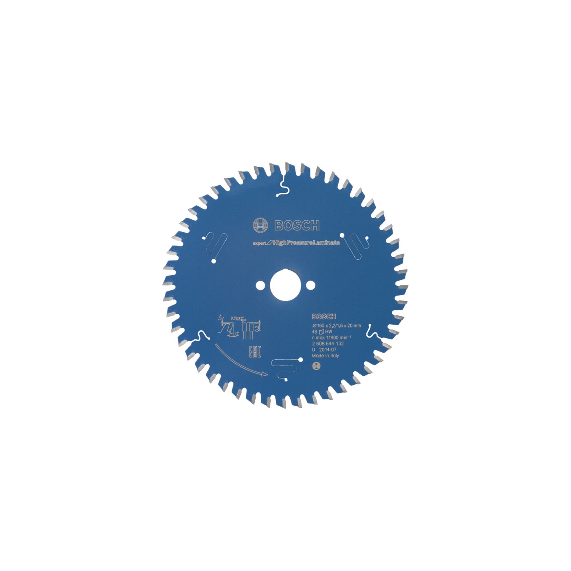 Bosch Kreissägeblatt Expert for High Pressure Laminate 160 x 20 x 2,2 mm 48