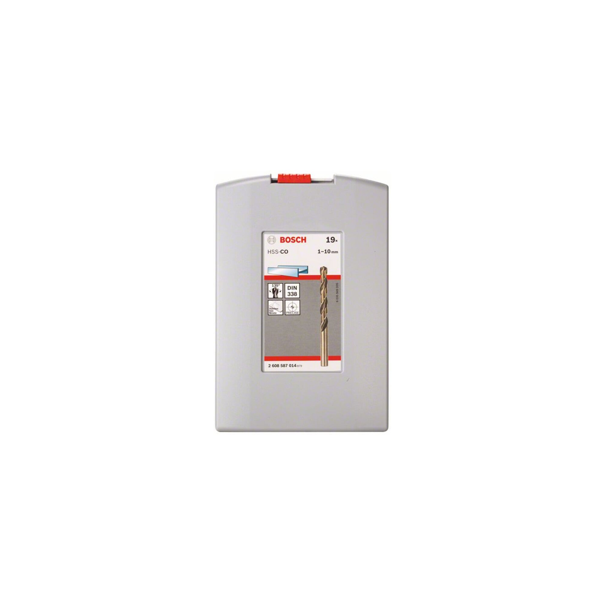 Bosch Metallbohrer-Set HSS-Co (Cobalt-Legierung), ProBox 19-teilig DIN 338 1-10