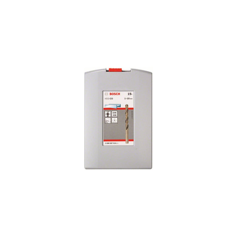 Bosch Metallbohrer-Set HSS-Co (Cobalt-Legierung), ProBox 19-teilig DIN 338 1-10