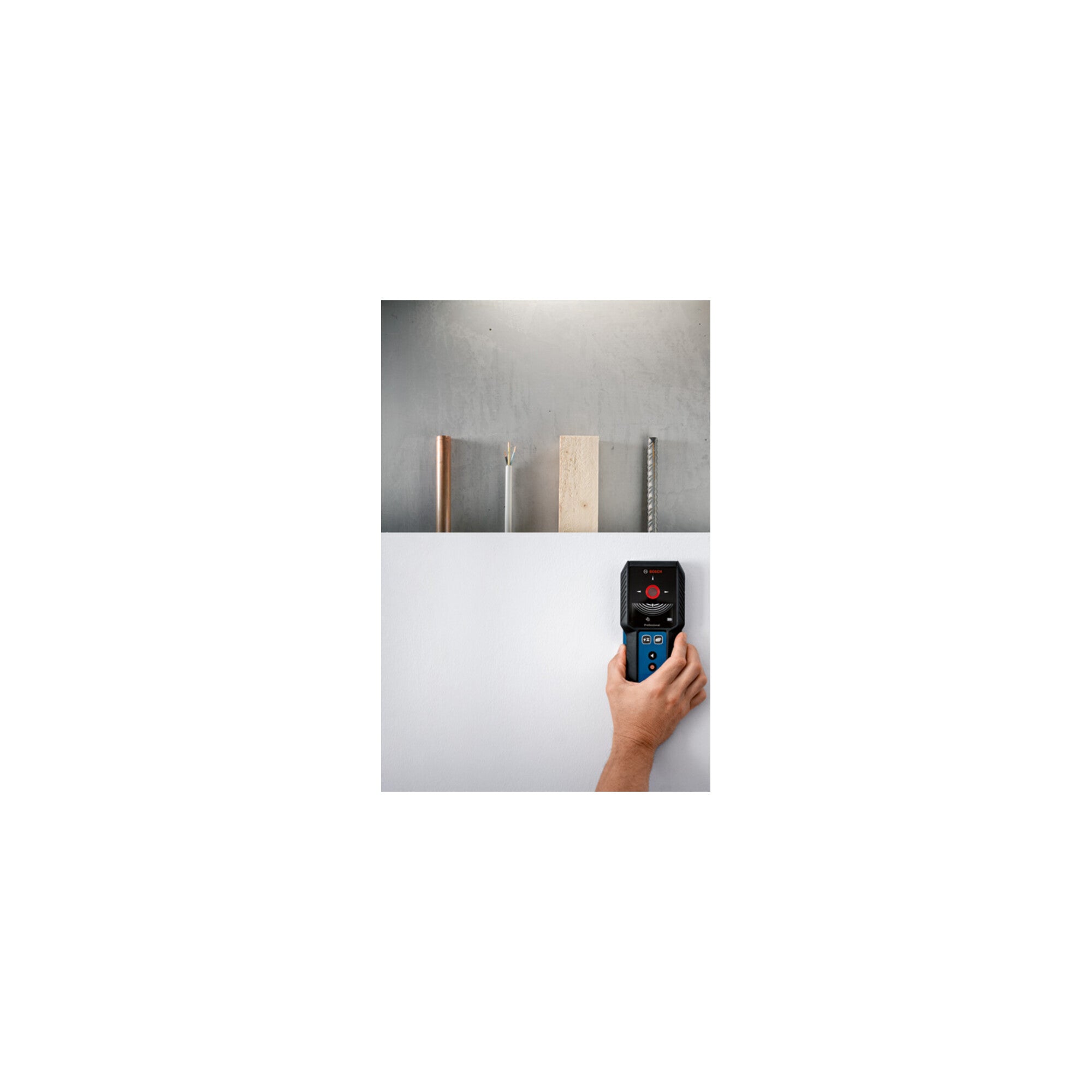 Bosch Ortungsgerät GMS 120-27 mit Tasche; 2 x 1,5 V LR6-Batterie (AA)