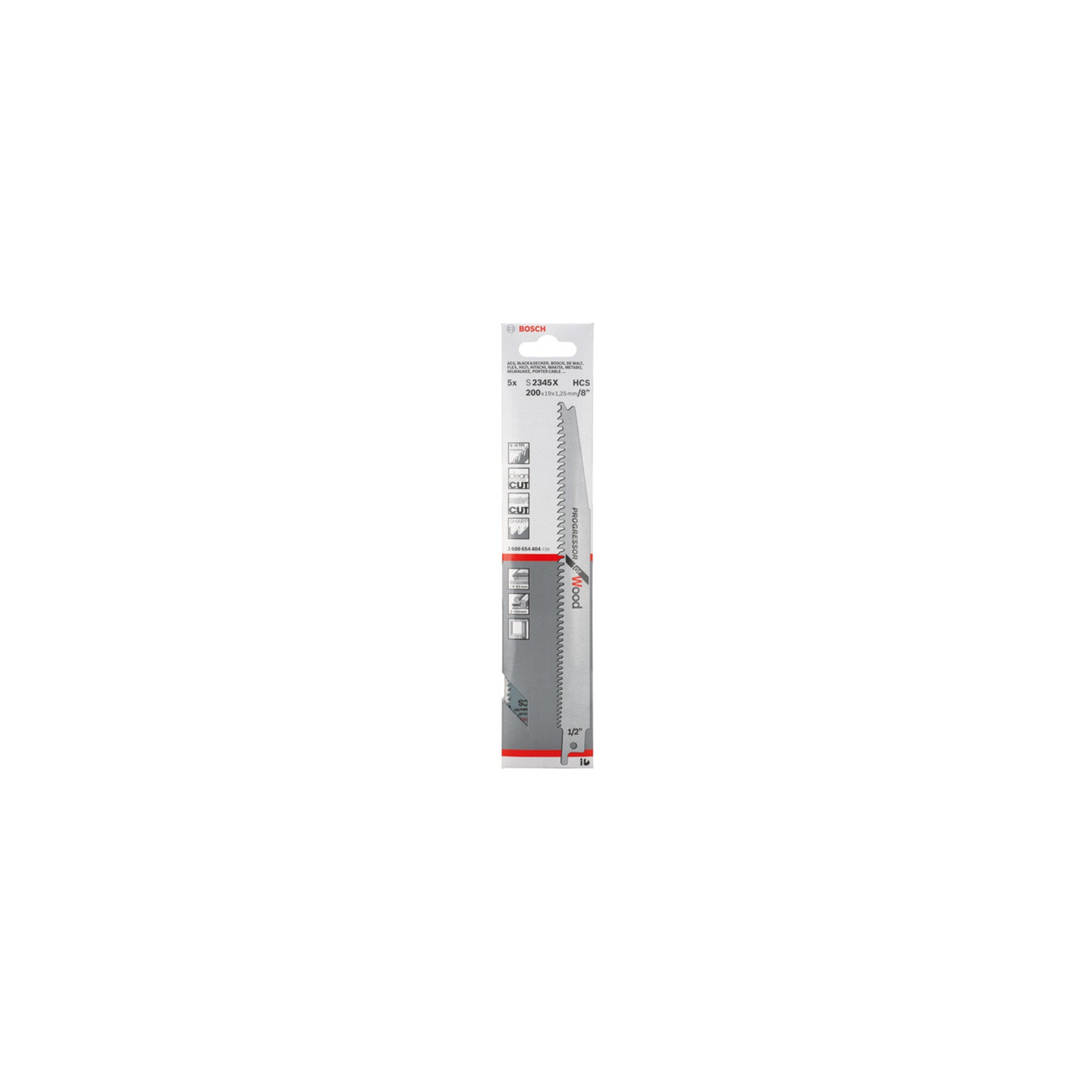 Bosch Säbelsägeblatt S 2345 X, Progressor for Wood 5 Stk