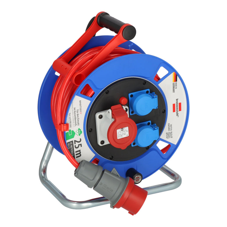 Brennenstuhl Garant CEE 1 IP44 Kabeltrommel (25m Kabel in signalrot, aus