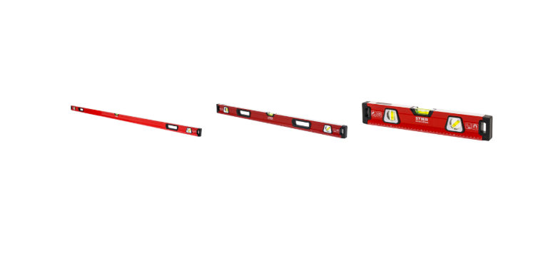 Set STIER Premium Wasserwaagen 400+1000+2000 mm mit Magnet+3 Libellen