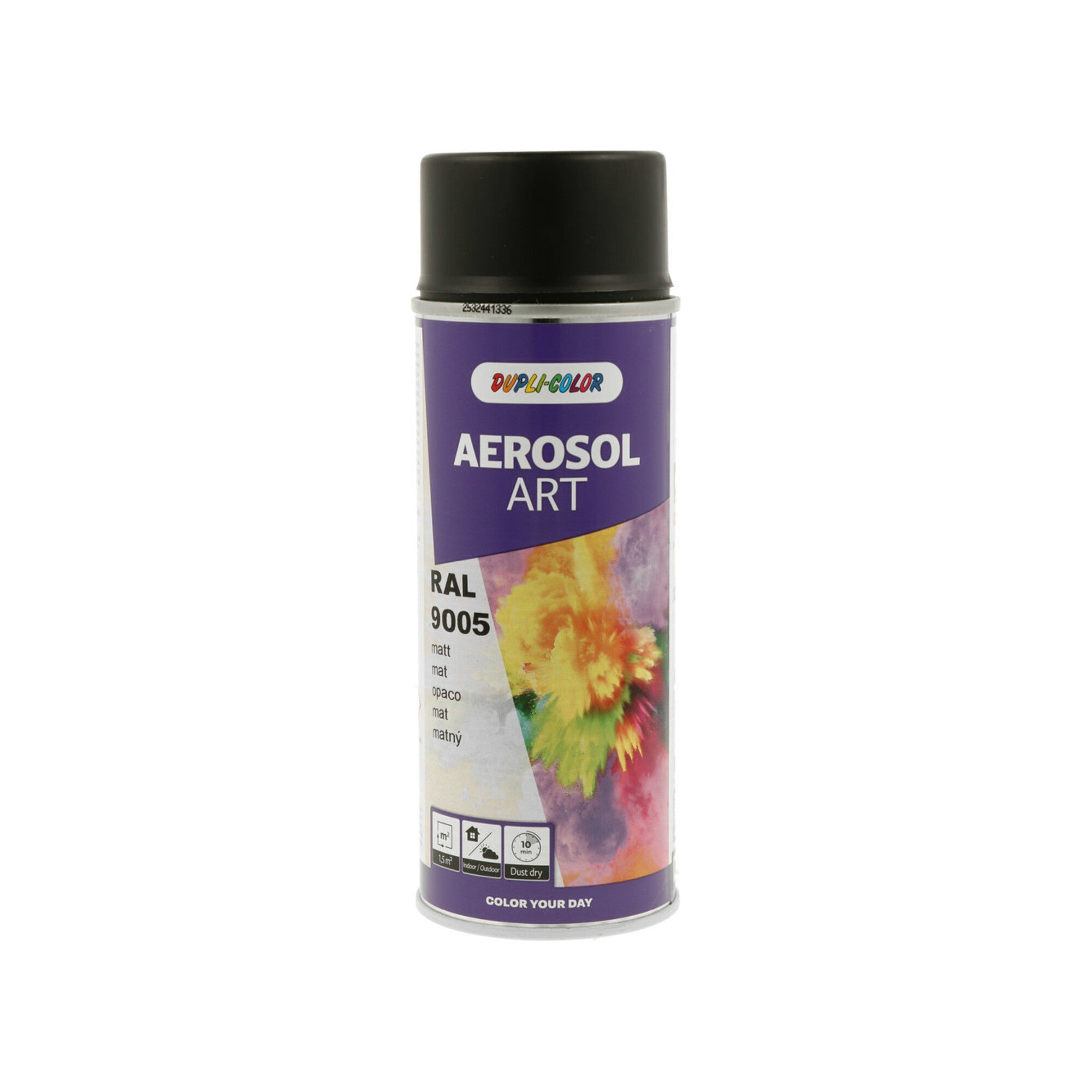 Buntlackspray AEROSOL Art tiefschwarz matt RAL 9005 400 ml Spraydose