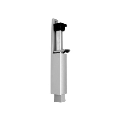DENI Türfeststeller 3837 0060 22 Zinkdruckg. silber lack. Hubh. 60mm Türmontage