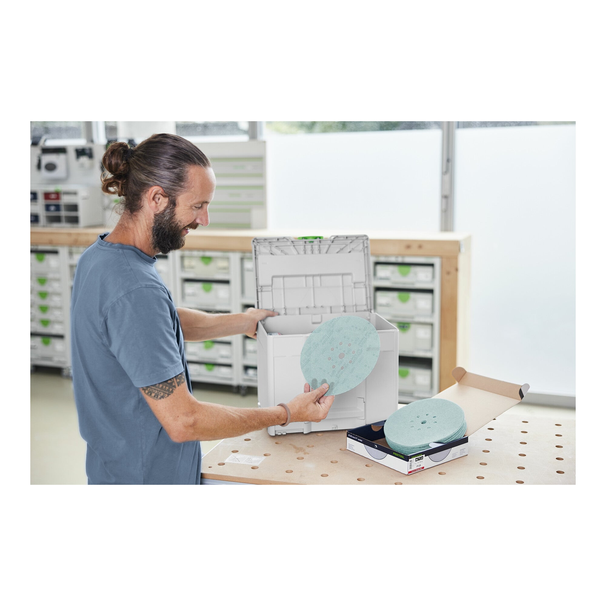 Festool Schleifmittel-Systainer³ Granat Net D225 GR NET SYS