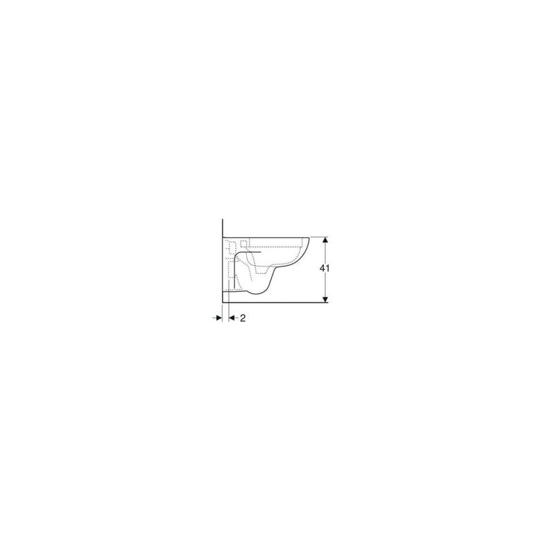 Geberit Wand-WC, Tiefspüler Renova 6 l, rimfree, weiß