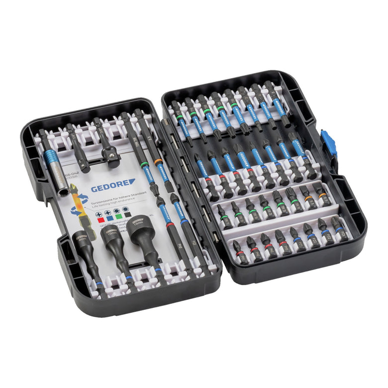 Gedore 666-042 Torsionsbit-Satz SL+PR+PH+PZ+TX 42-teilig