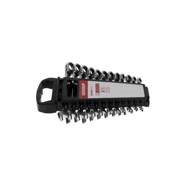Gedore red Maul-Ringratschenschlüssel-Satz, umschaltbar, Set 12-tlg, SW 8-19 mm