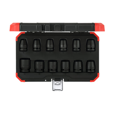 Gedore red Schlagschrauber-Steckschlüssel-Satz, Set 12-tlg, 1/2", 6-kant Nuss