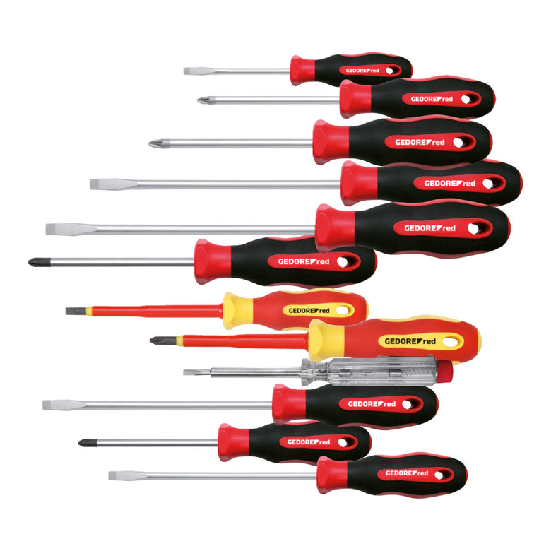 Gedore red Schraubendreher-Set 12-teilig, Schraubenzieher-Satz