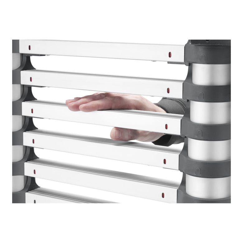 Hailo FlexLine T80, Alu-Sicherheits-Teleskopleiter, 13 Sprossen