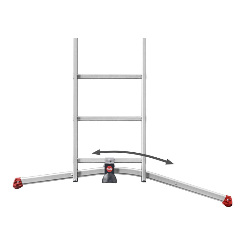 Hailo S100 ProfiLOT, Aluminium Kombileiter 3-teilig, 3x12 Sprossen