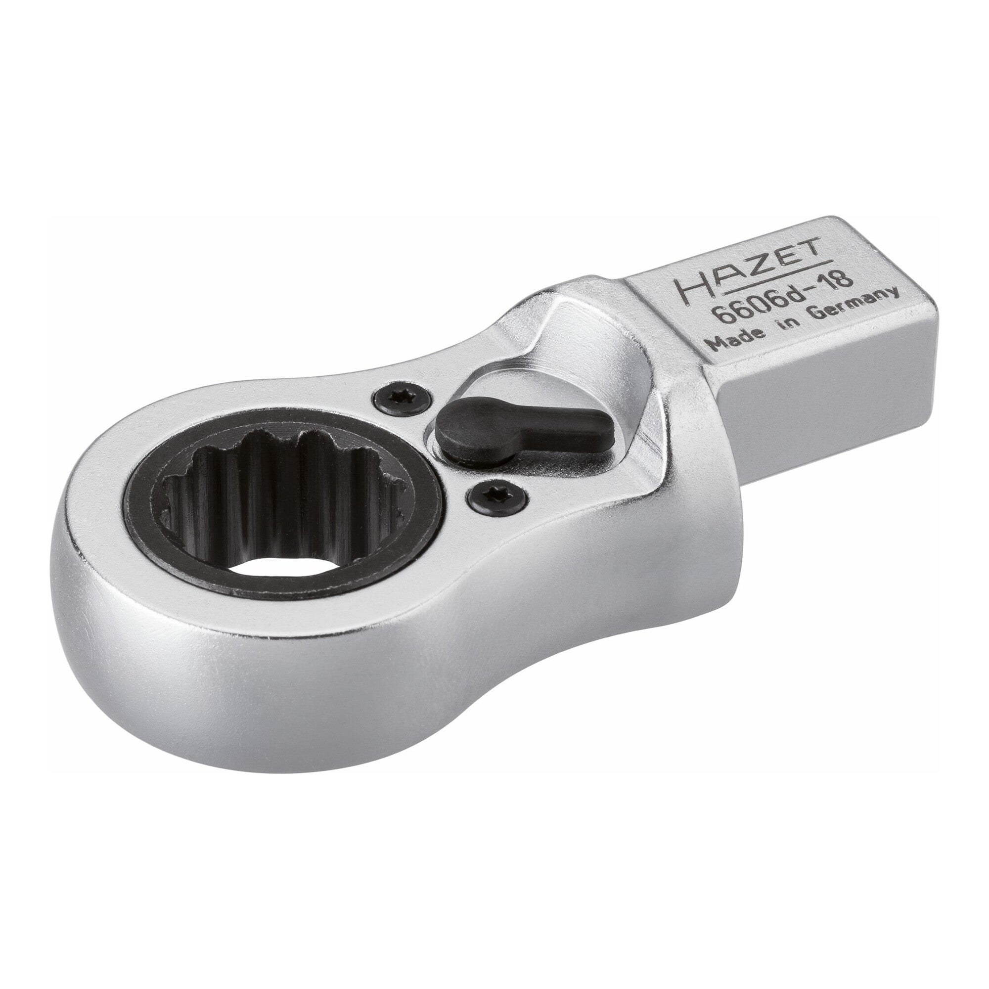 HAZET Einsteck-Ratschen-Ringschlüssel 6606D-18 Einsteck-Vierkant 14 x 18 mm