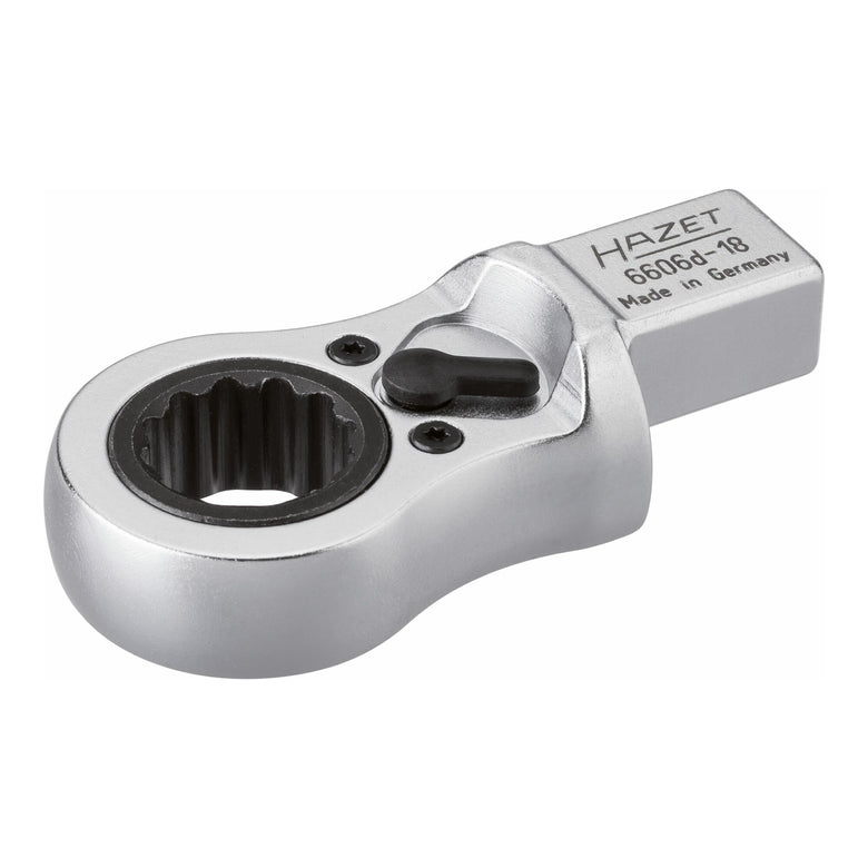 HAZET Einsteck-Ratschen-Ringschlüssel 6606D-18 Einsteck-Vierkant 14 x 18 mm