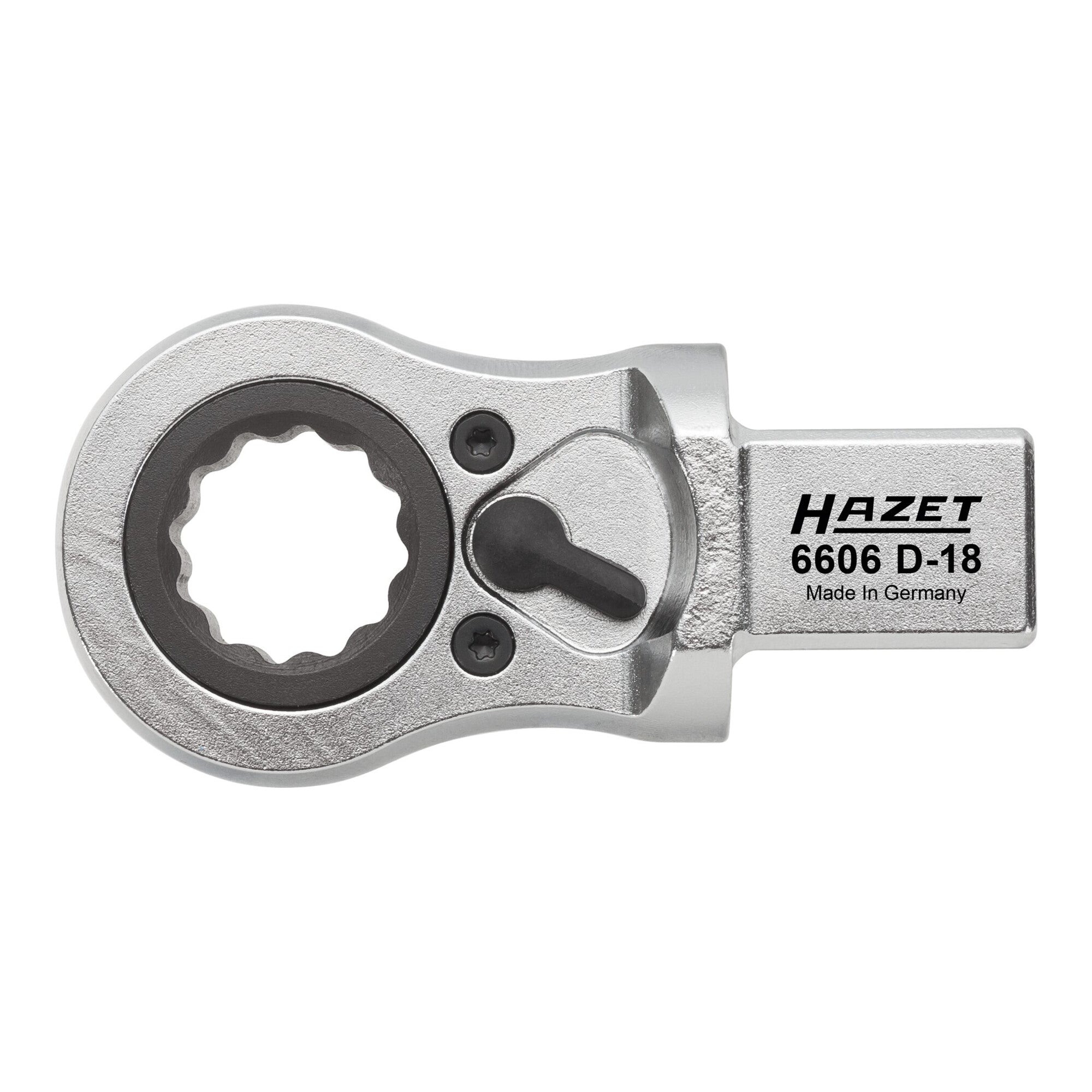 HAZET Einsteck-Ratschen-Ringschlüssel 6606D-18 Einsteck-Vierkant 14 x 18 mm
