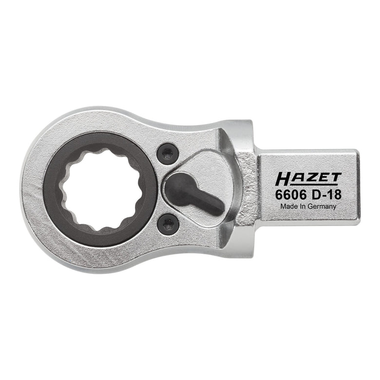 HAZET Einsteck-Ratschen-Ringschlüssel 6606D-18 Einsteck-Vierkant 14 x 18 mm
