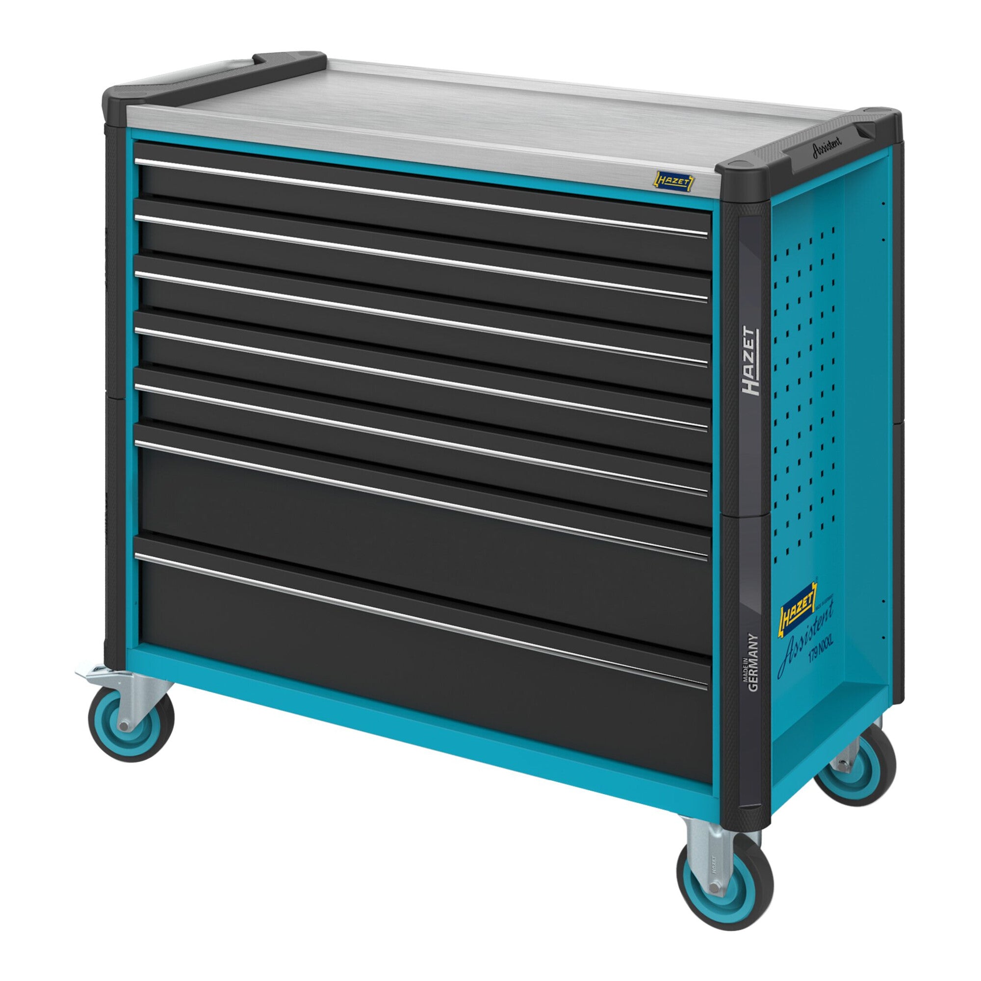 HAZET Werkstattwagen Assistent, flach: 7 x 81 x 870 x 398 mm Schubladen, hoch: