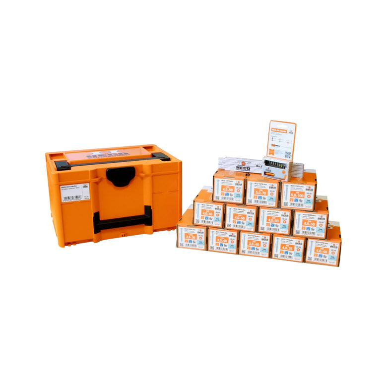 HECO Aktionskoffer "Schreiner", HT-plus Senkkopfschraubensortiment für