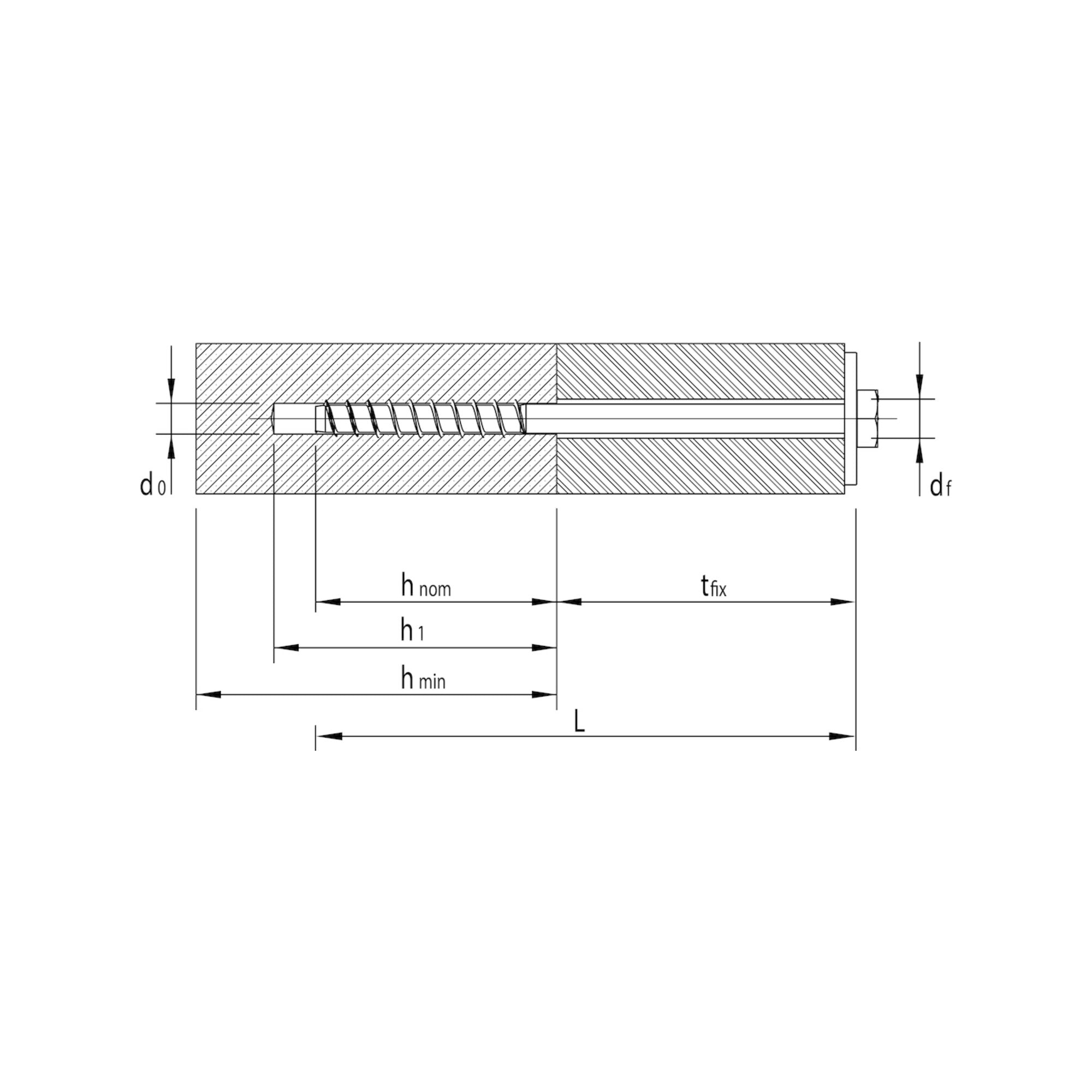 Heco MULTI-MONTI-plus S 12,0 x 200 Sechskantkopf A2K 25 Stk