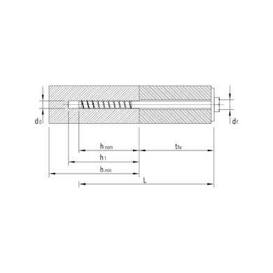 Heco MULTI-MONTI-plus S 12,0 x 200 Sechskantkopf A2K 25 Stk