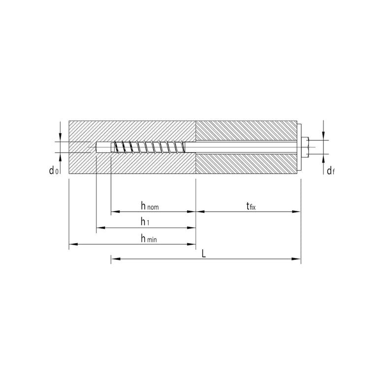 Heco MULTI-MONTI-plus S 12,0 x 200 Sechskantkopf A2K 25 Stk