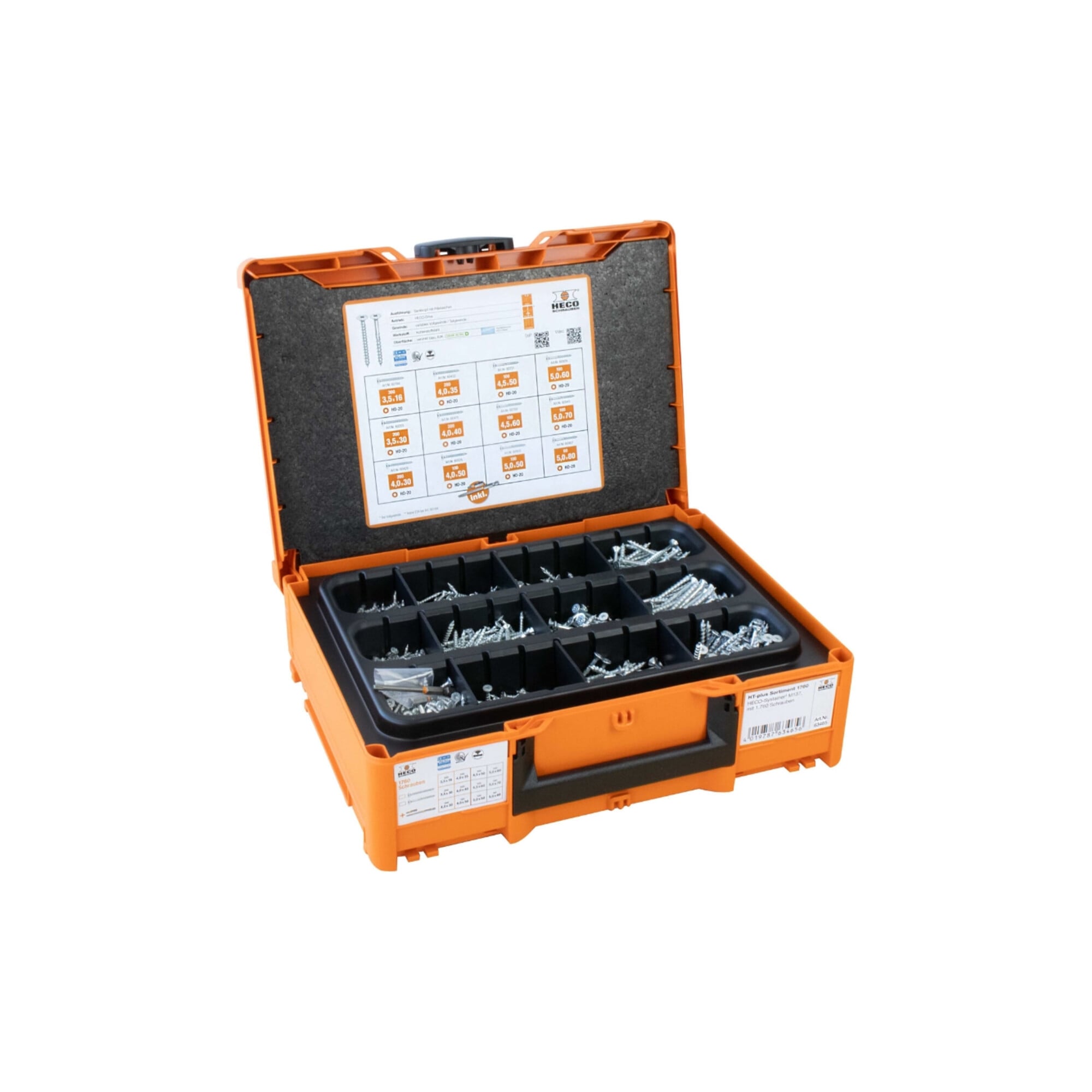 HECO-TOPIX-plus Sortimentskoffer 1760, HECO-Systainer3 M137 mit 1.760 Schrauben