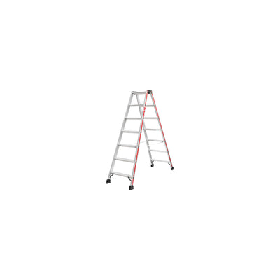 Hymer Stufenstehleiter, beidseitig begehbar, 2x7 Stufen