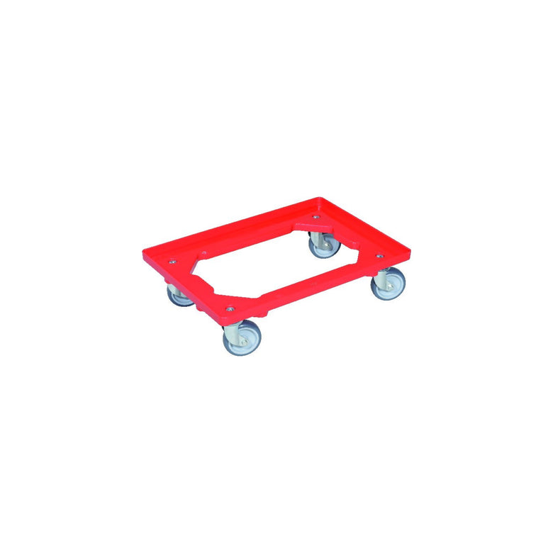 Kistenroller Trgf.250kg Gummi-Bereifung L605xB405mm Ku.rot ALLIT
