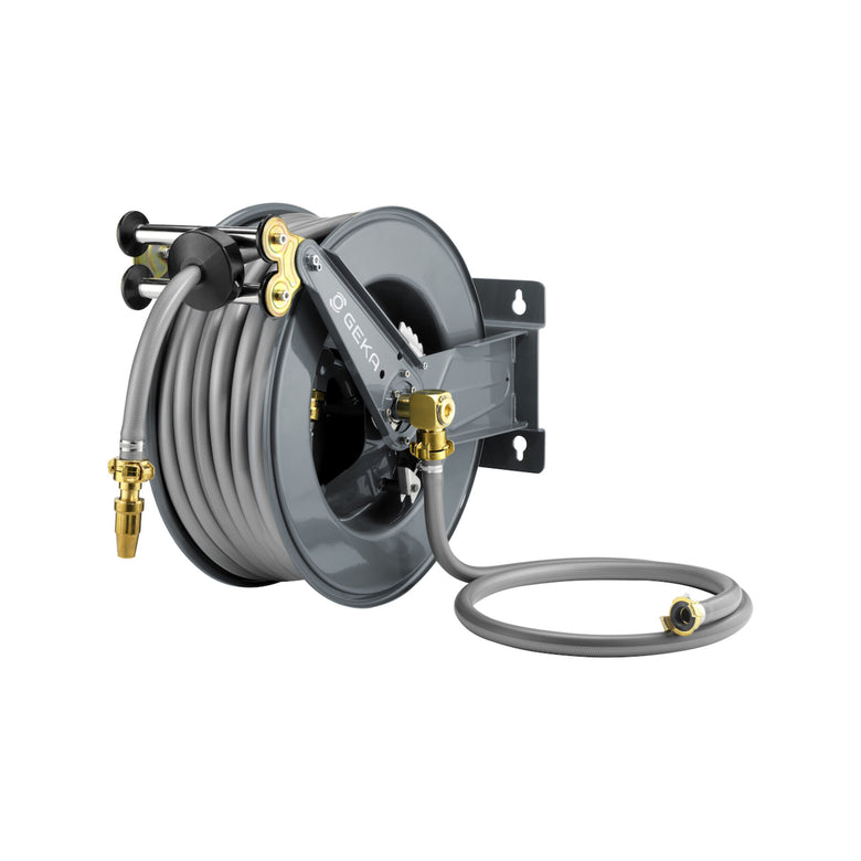 Schlauchaufroller PA30SK f.Wasser L.30m Geh.STA Ausgang G 1 Zoll AG GEKA