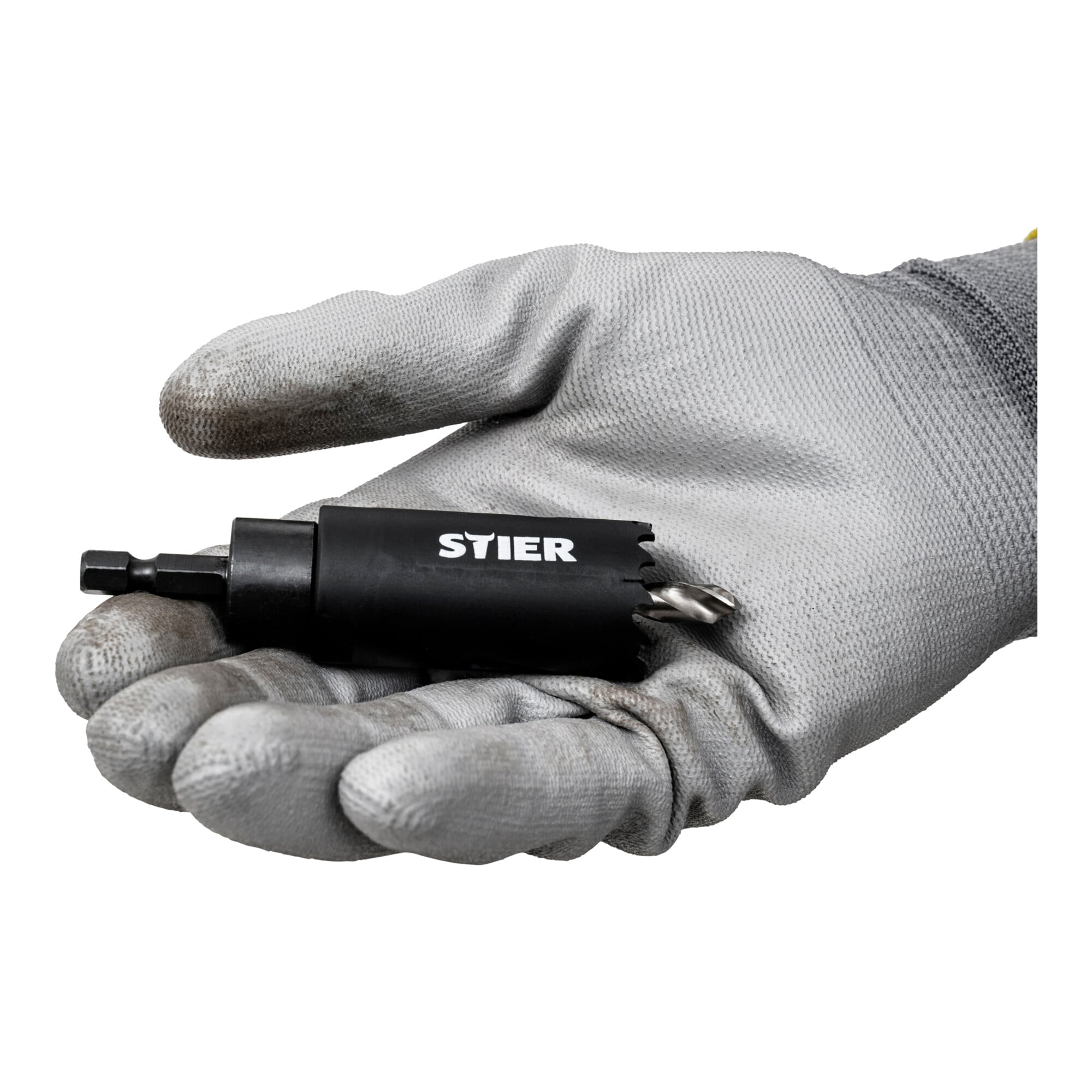 STIER 1/4" HEX adapter 1/2" 20 UNF for hole saws 14-32 mm including Allen key