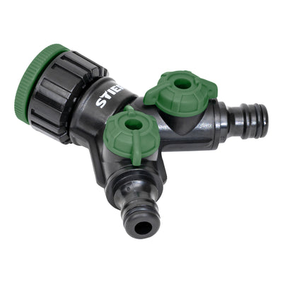 STIER 2 Wege-Ventil / Verteiler Premium 33,3mm G1" und 26,5mm G3/4
