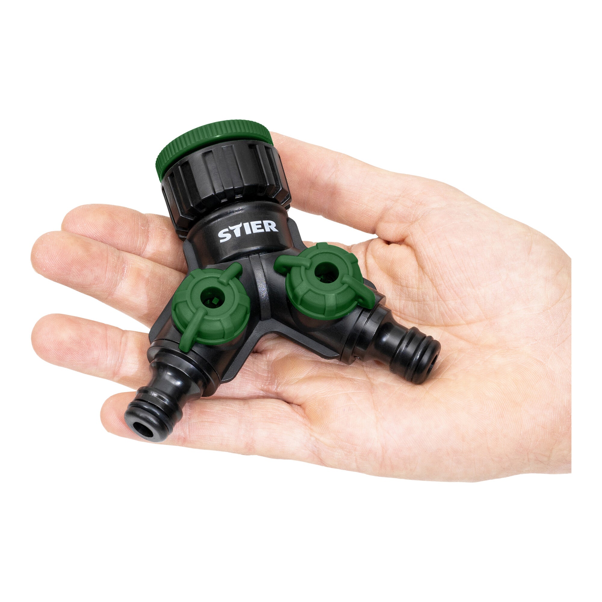 STIER 2 Wege-Ventil / Verteiler Premium 33,3mm G1" und 26,5mm G3/4
