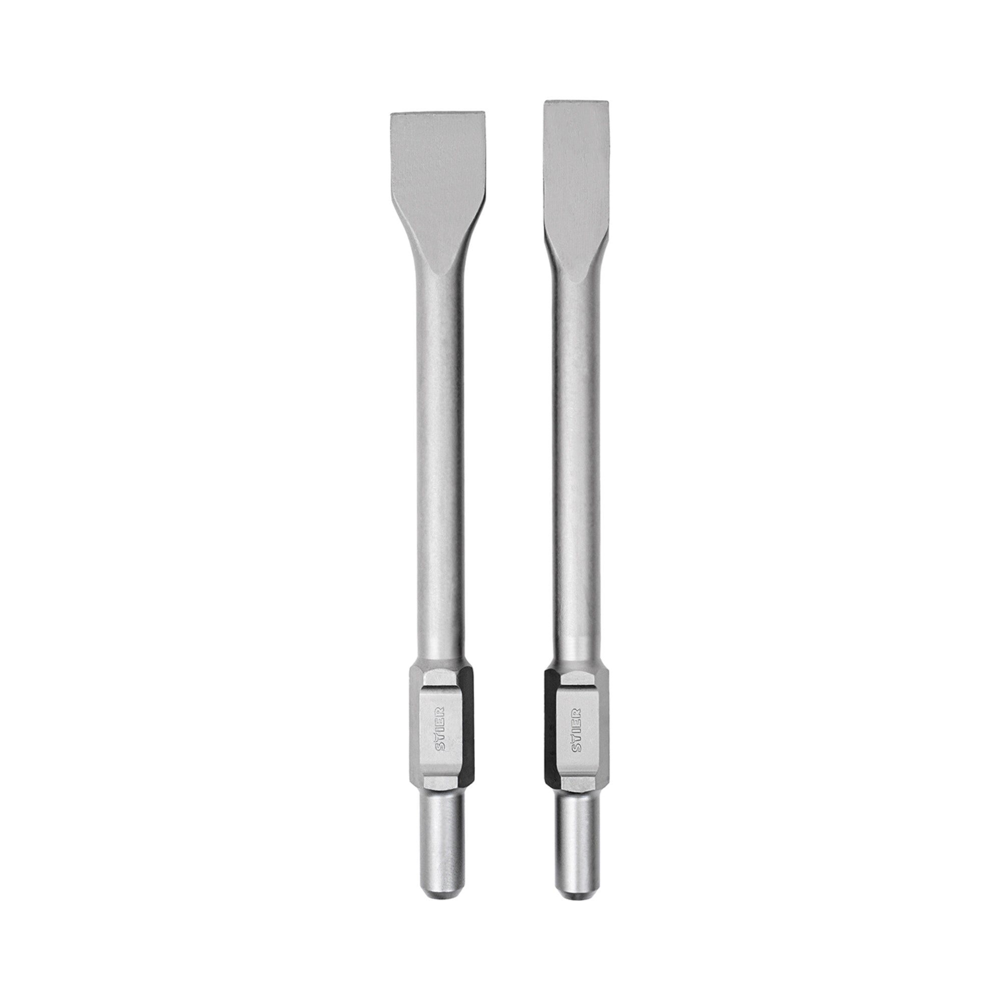STIER SDS-HEX flat chisel set 35/50 x 410 mm steel for demolition hammer versatile