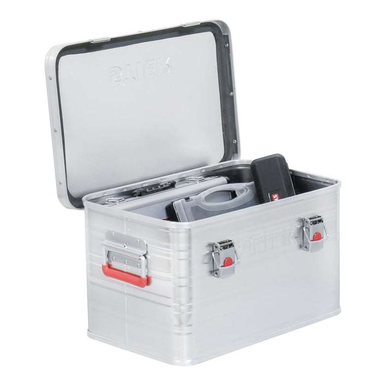 STIER Alubox Aluminiumbox Transportkiste Staub und Spritzwasserschutz div Größen