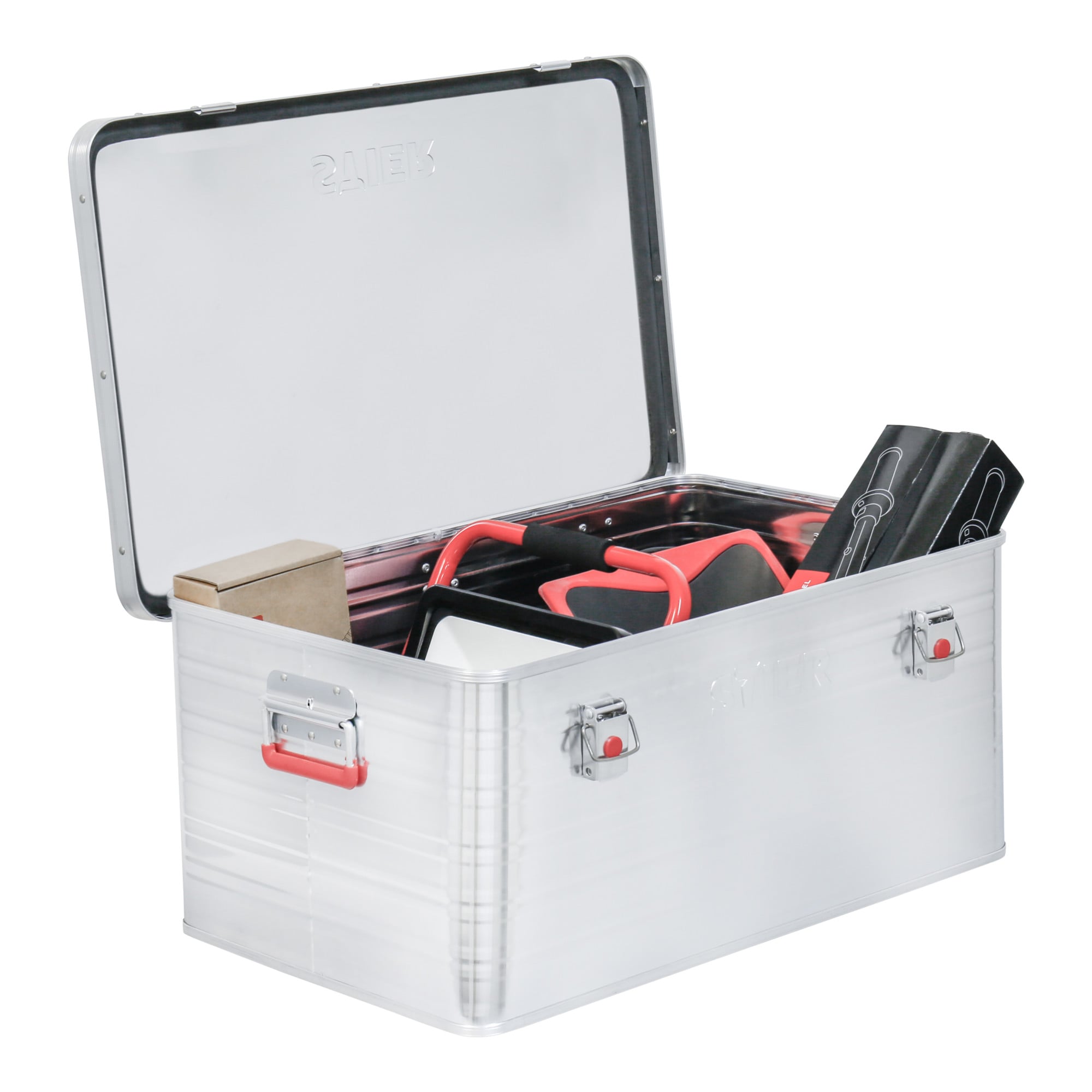 STIER Alubox Aluminiumbox Transportkiste Staub und Spritzwasserschutz div Größen