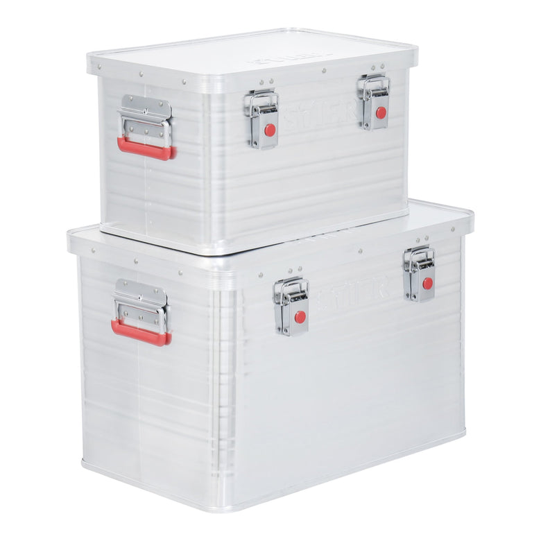 STIER Alubox Aluminiumbox Transportkiste Staub und Spritzwasserschutz div Größen