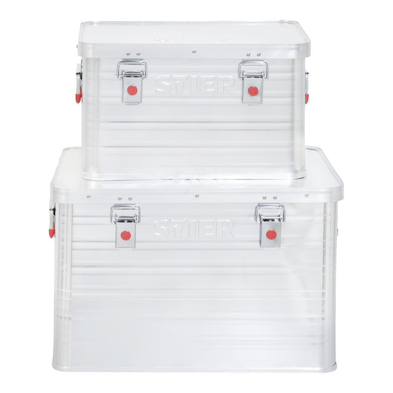 STIER Alubox Aluminiumbox Transportkiste Staub und Spritzwasserschutz div Größen