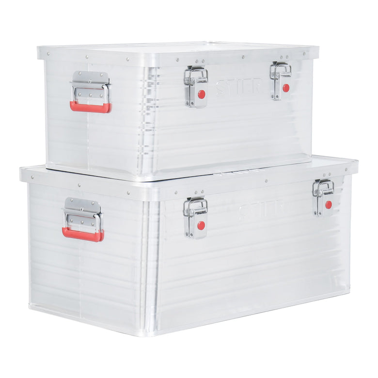 STIER Alubox Aluminiumbox Transportkiste Staub und Spritzwasserschutz div Größen