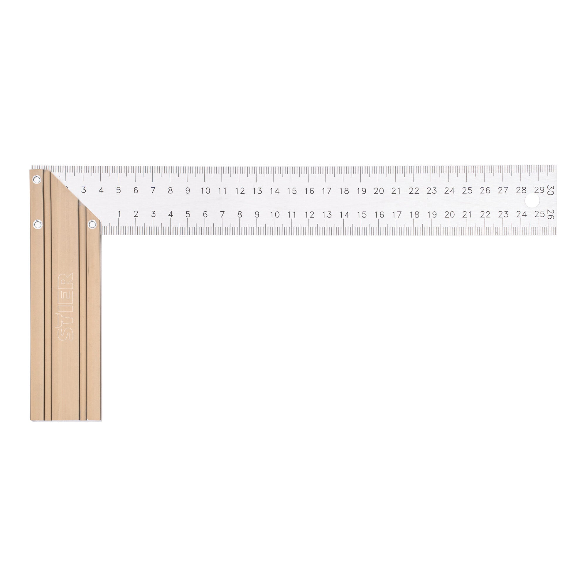 STIER stop square carpenter's square aluminum 90° / 45° 300 mm